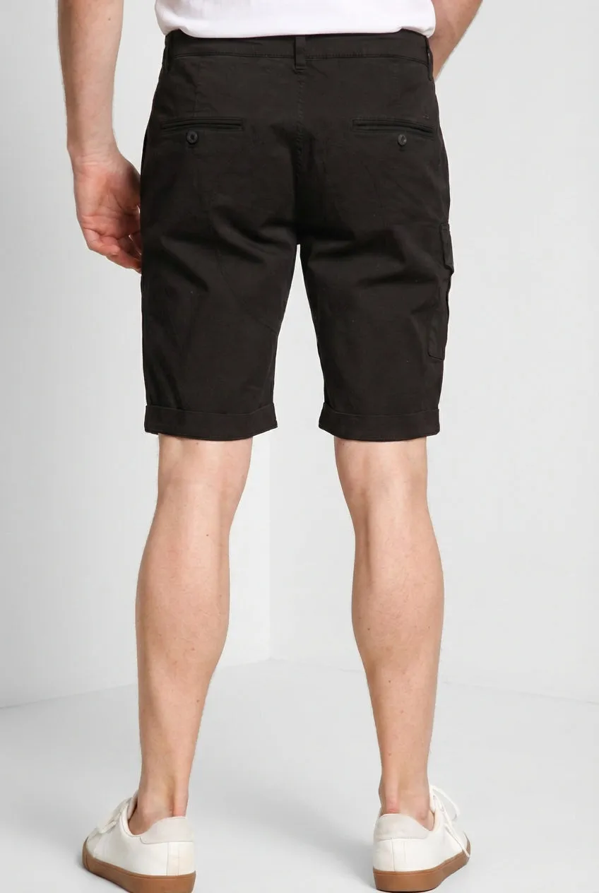 Mason's George Coolpocket Bermuda Cargo Nero Carrot Fit Cotone
