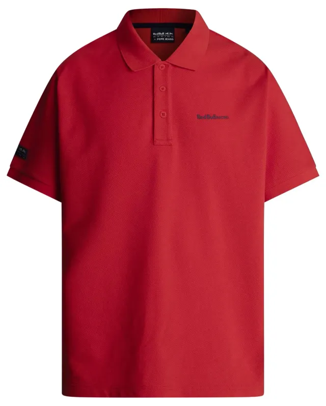 Pepe Jeans Elevated Polo uomo blu navy piqué 210g stampa petto