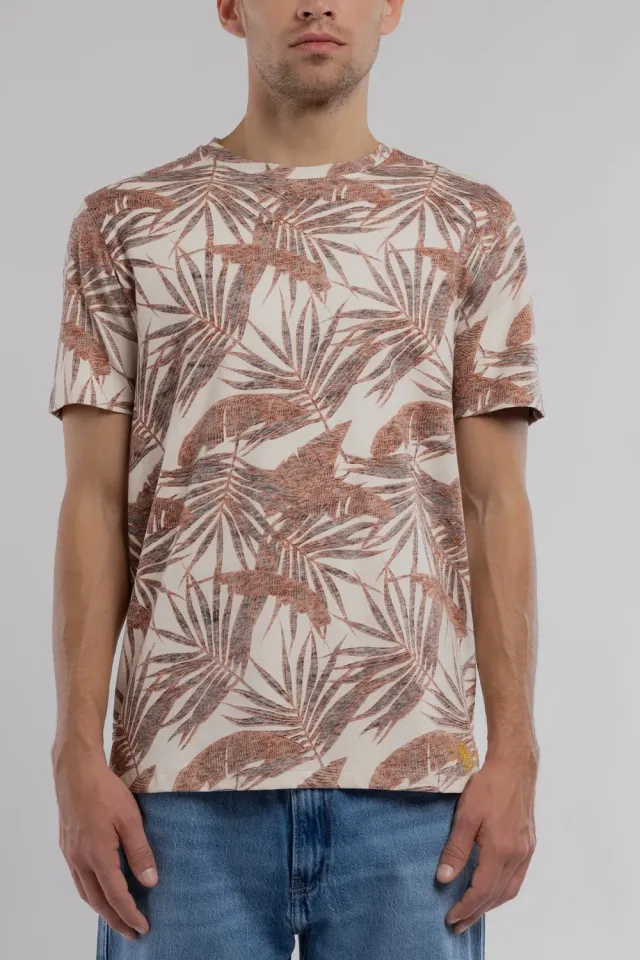 Teddy Smith T-Areski t-shirt floreale crema cotone
