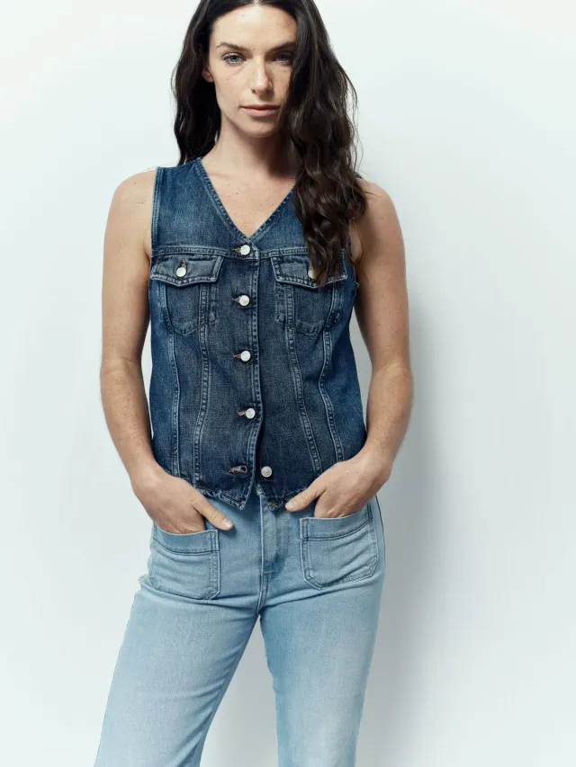 Acquaverde Rider Gilet Denim Aged Wash