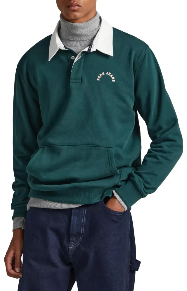 Pepe Jeans Turner felpa uomo L collo polo twill