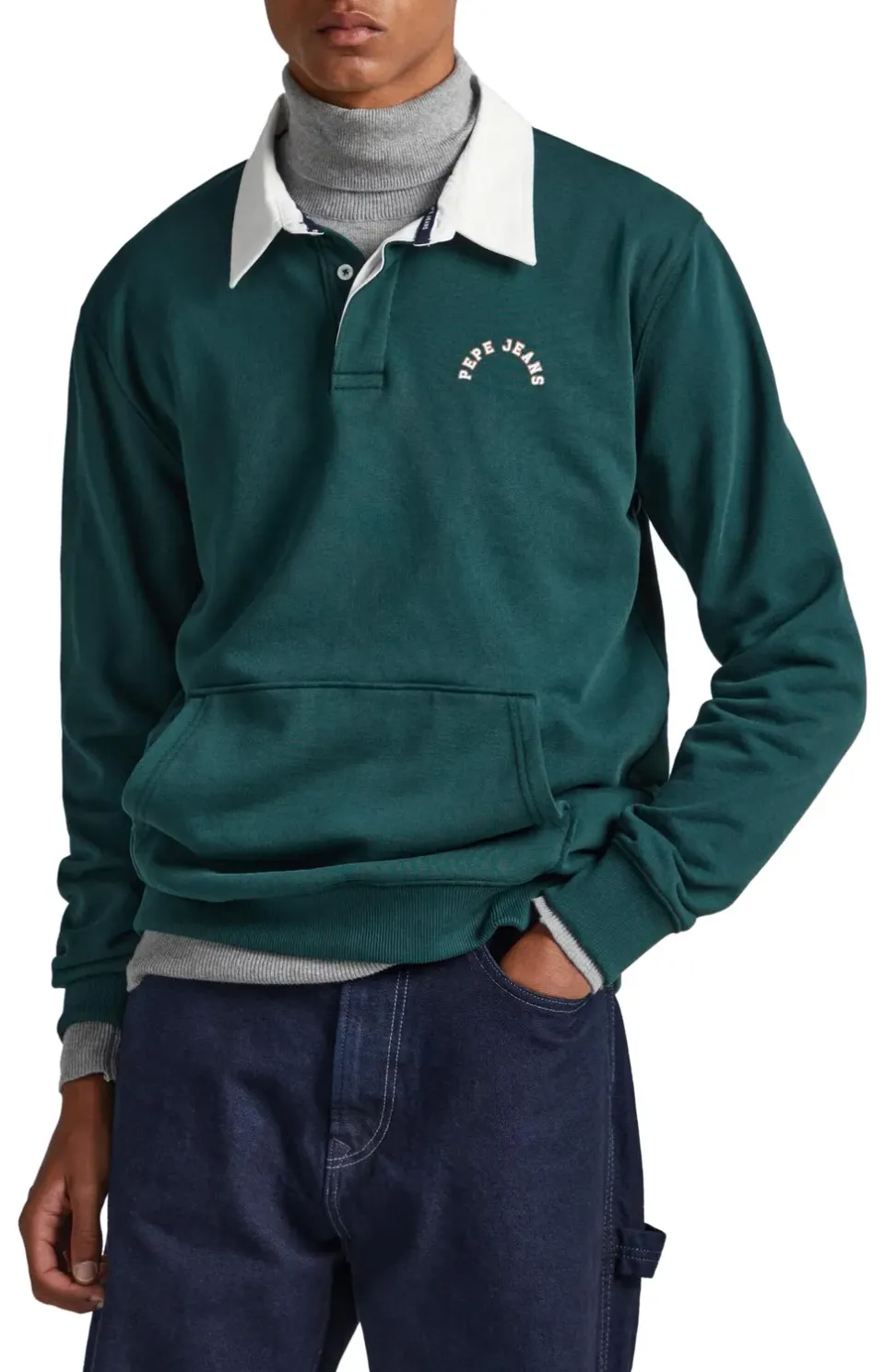 Pepe Jeans Turner felpa uomo L collo polo twill
