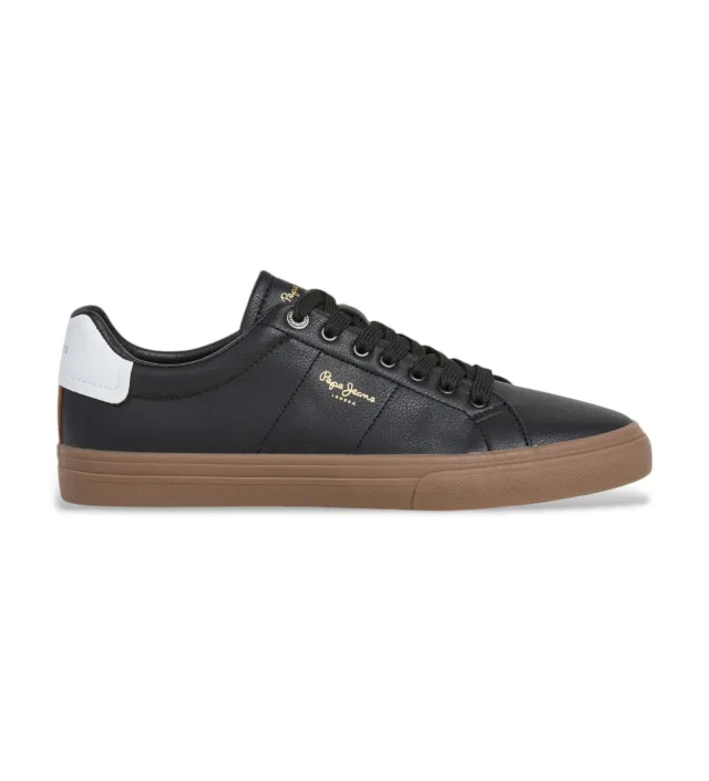 Pepe Jeans Kenton Base M Sneakers Uomo Nero Basse Vulcanizzate