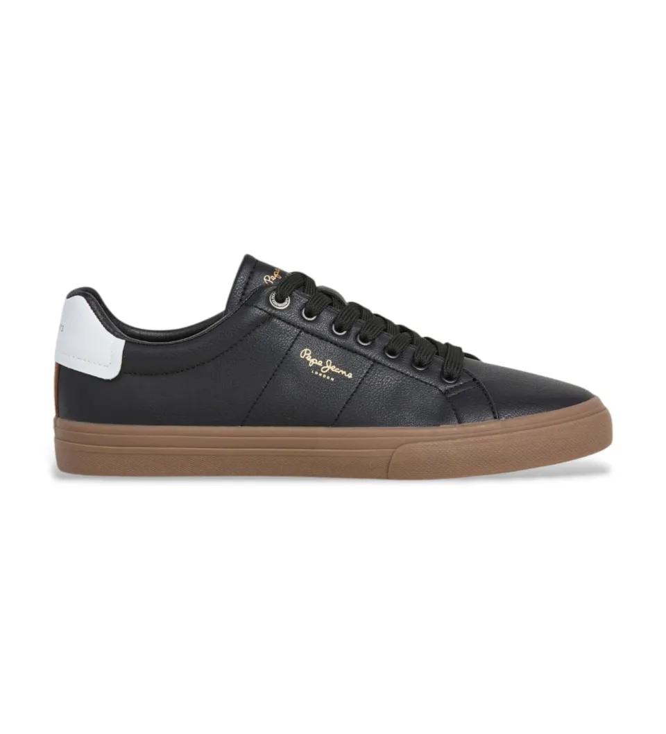 Pepe Jeans Kenton Base M Sneakers Uomo Nero Basse Vulcanizzate