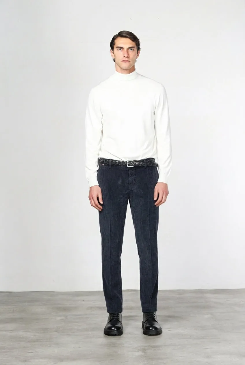 Mason's Chile Pantalone Cargo Velluto Blu Notte Regular