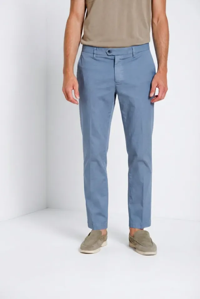Mason's New York chino uomo celeste regular fit