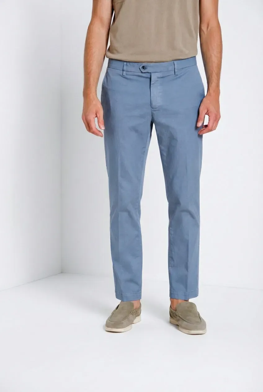 Mason's New York chino uomo celeste regular fit