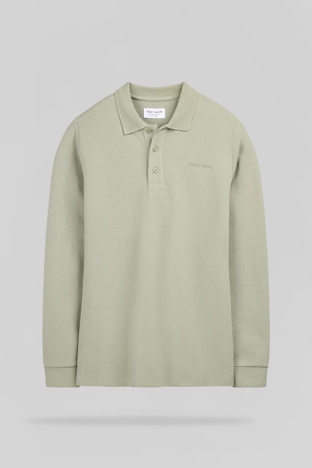Teddy Smith P-Joel ML Polo Manica Lunga Kaki Cotone