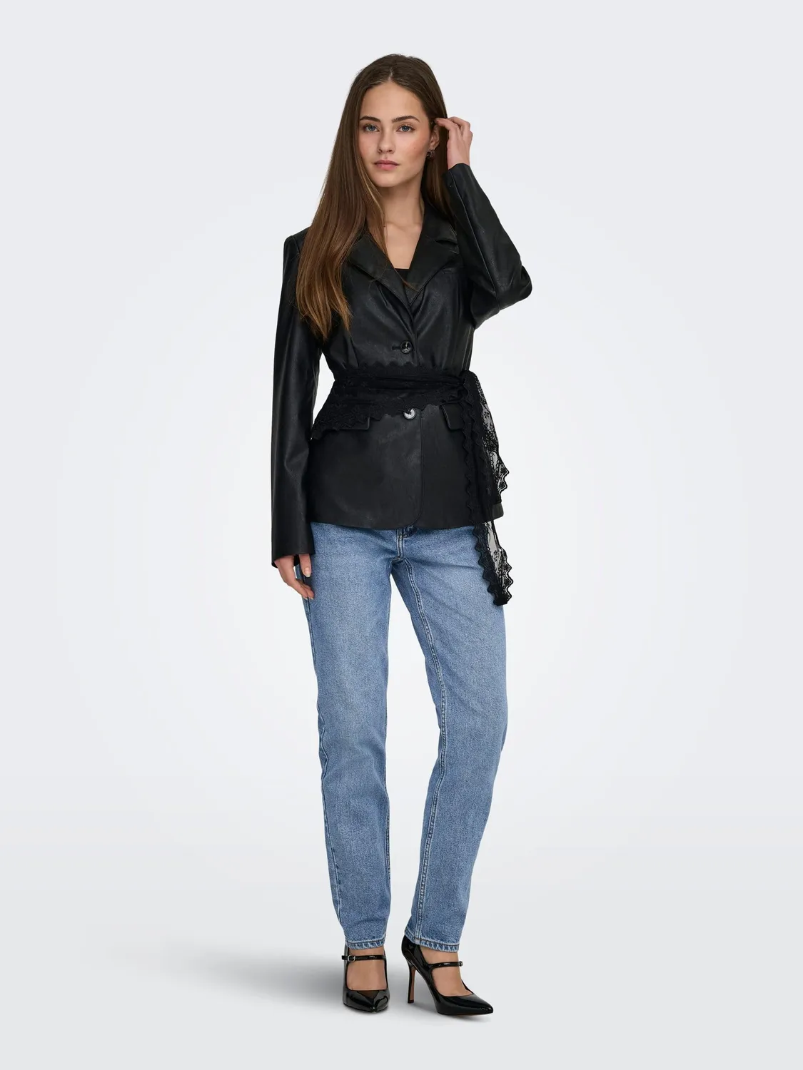 ONLY ONLWAUW High Waist jeans flare vita alta blu