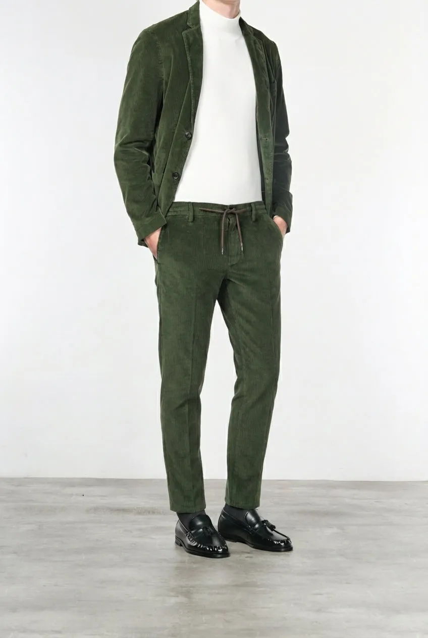 Mason's Milano Jogger chino uomo verde bosco velluto