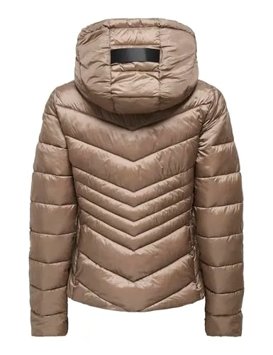 ONLY Onlmimi Hood Jacket CC OTW giacca fossile cappuccio