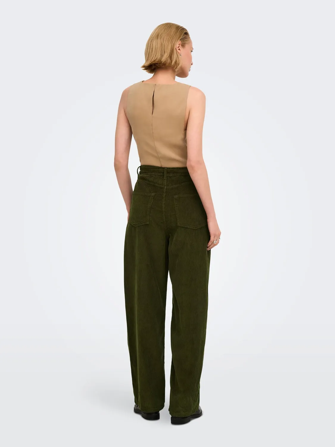 ONLY Onlbleecker MW Pantalone Cord Cintura Donna