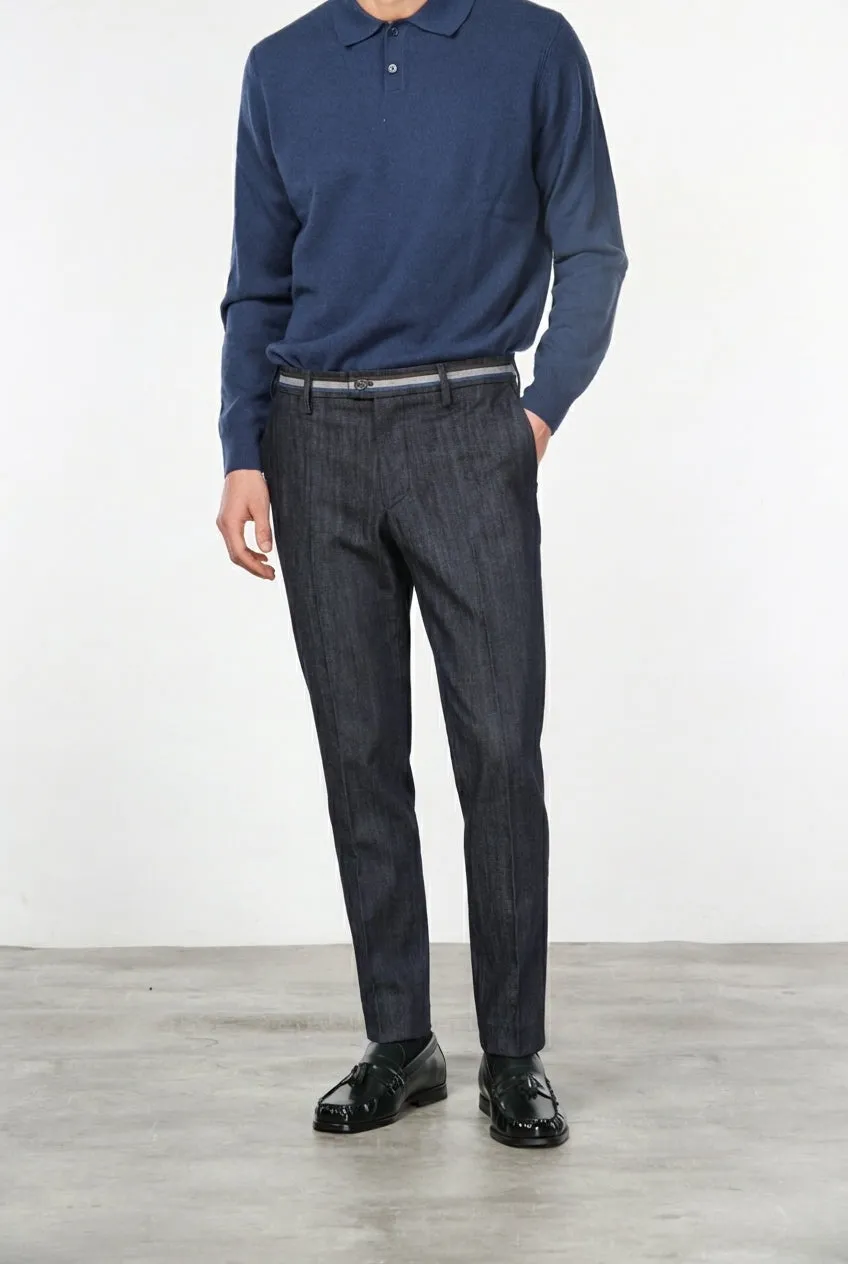 Mason's New York Winter chino denim blu navy regular