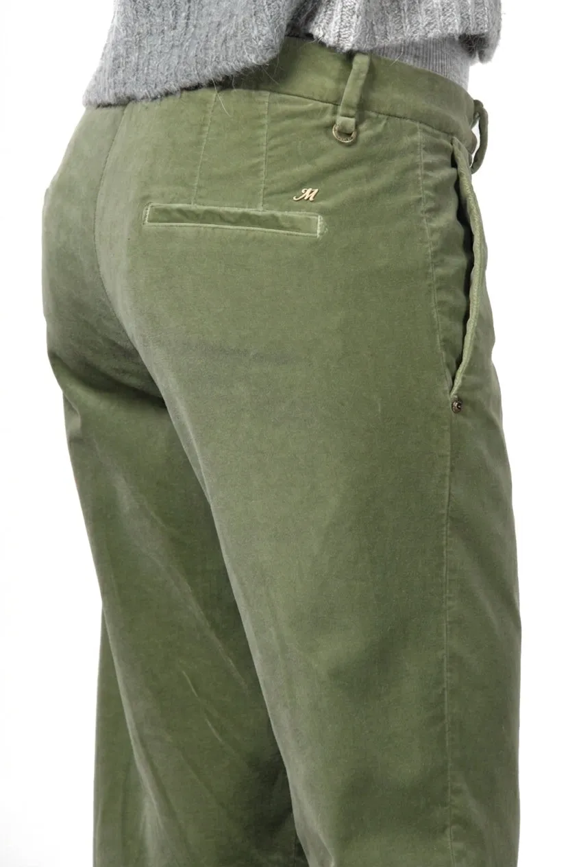 Mason's New York Carrot Pantaloni Chino Verde Salvia Velluto