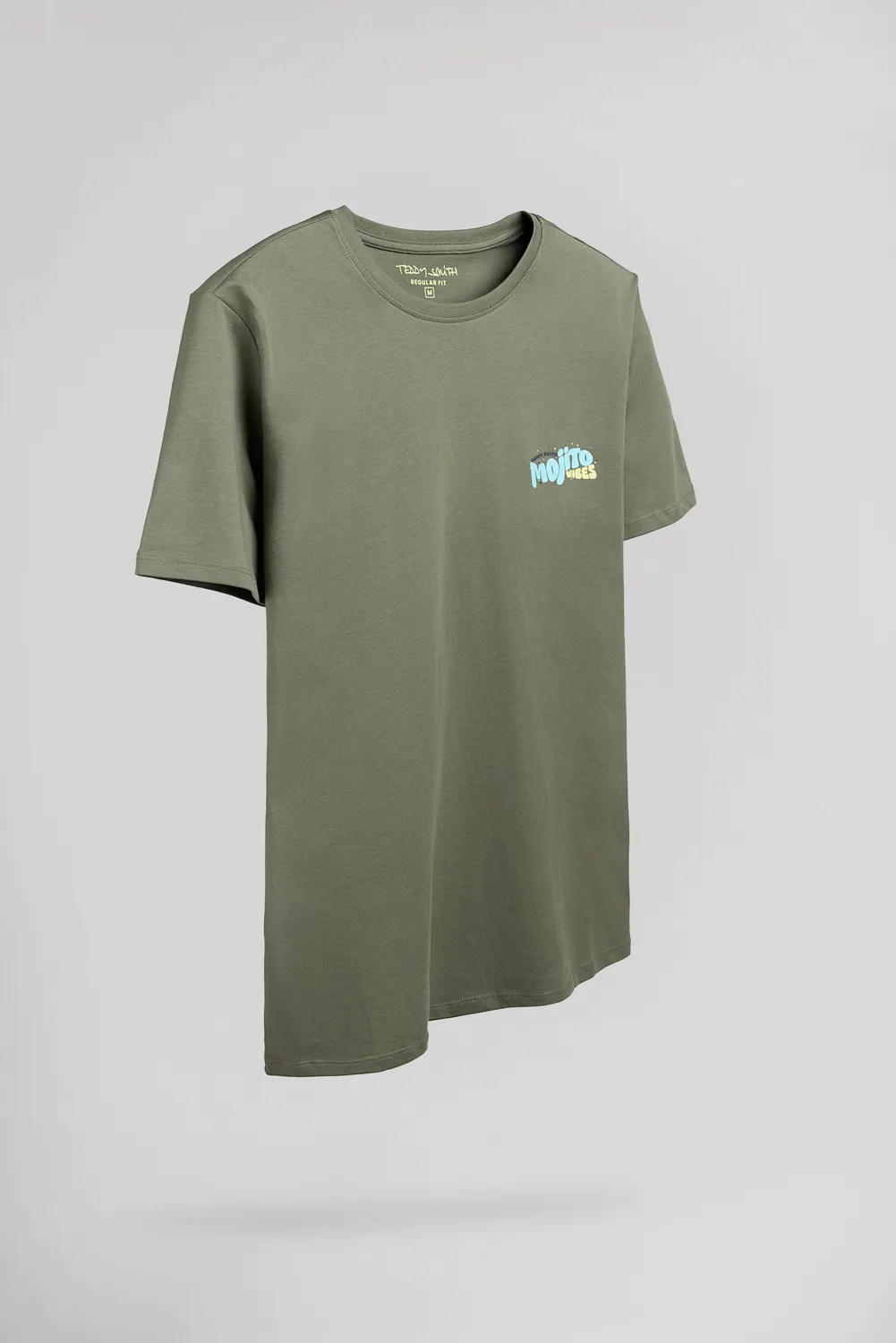 Teddy Smith T-Mojito MC T-Shirt Verde Militare Stampa