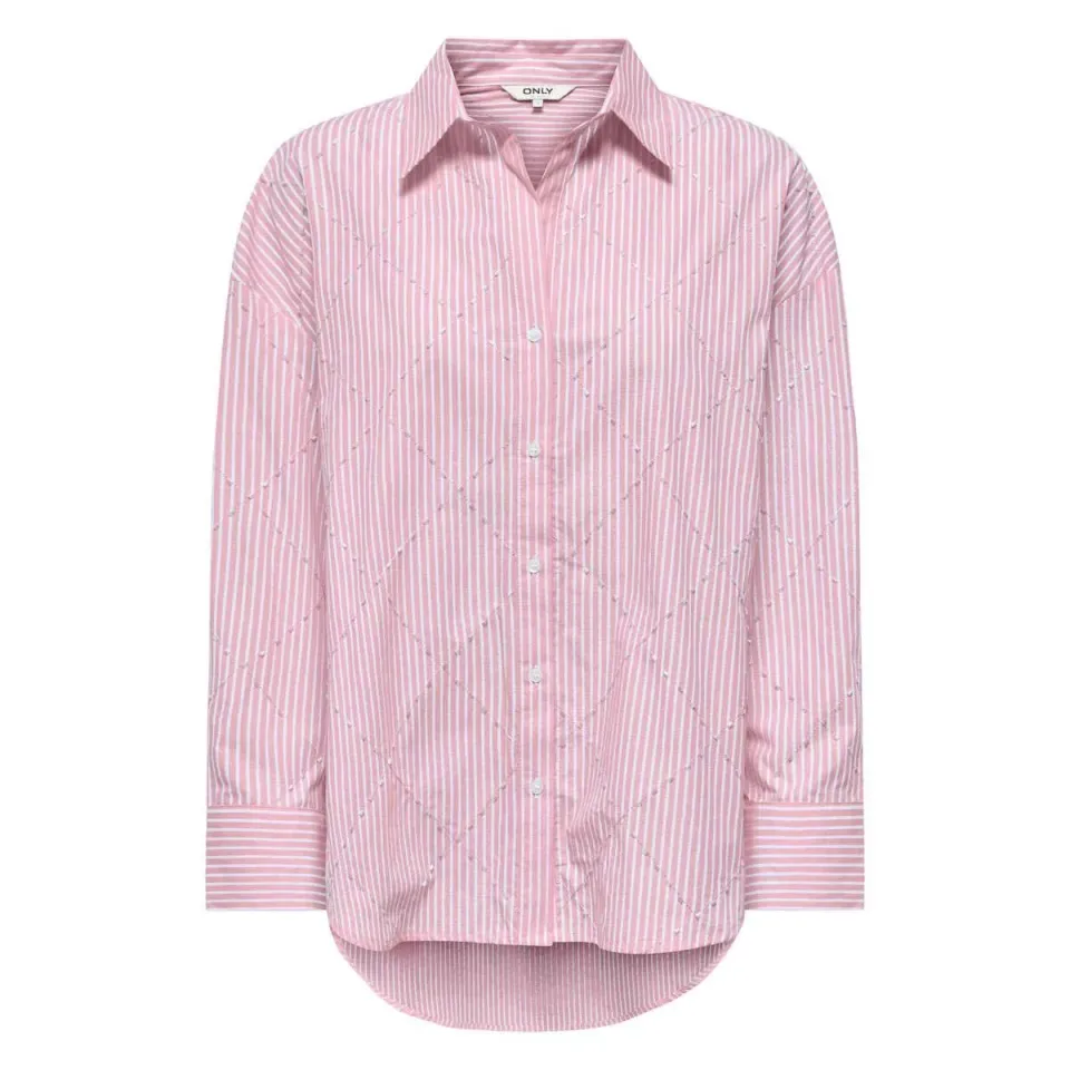 ONLY Onlzelena LS Reg Pearl camicia rosa XS manica lunga