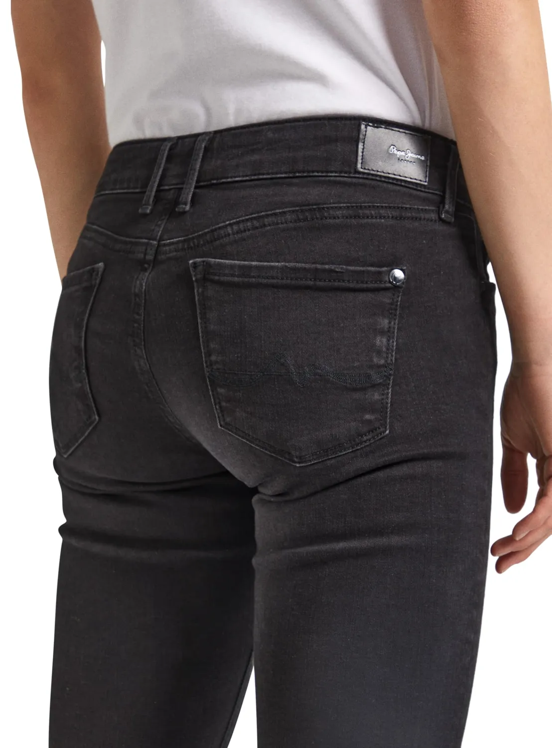 Pepe Jeans Rosevelt Jeans Skinny Donna Nero 28W/30L