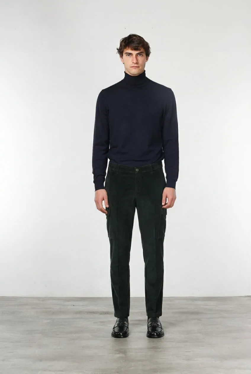 Mason's Chile Cargo Velluto Uomo Verde Scuro Extra Slim