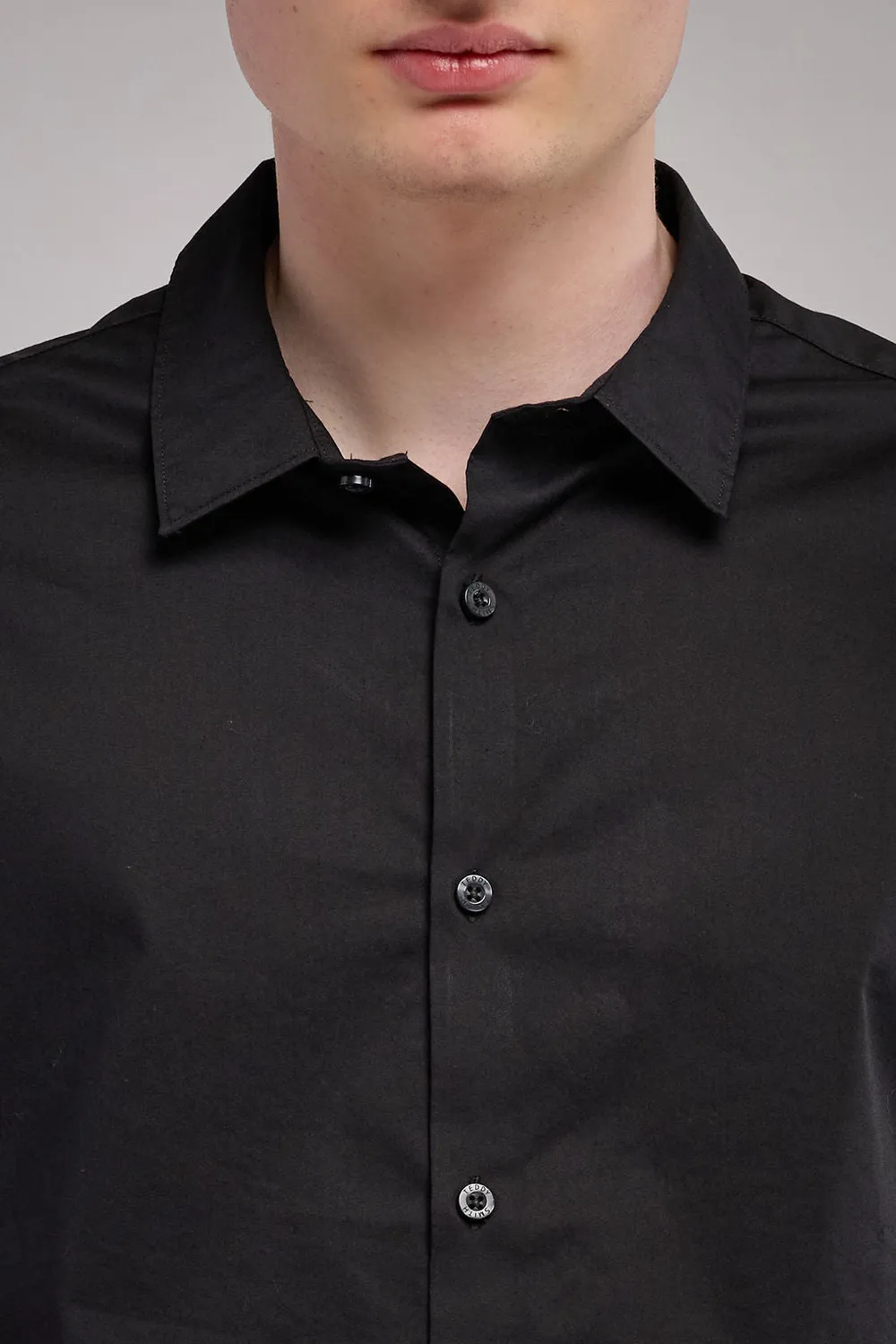 Teddy Smith C-Oswald ML Camicia Uomo Charbon Elasticizzata