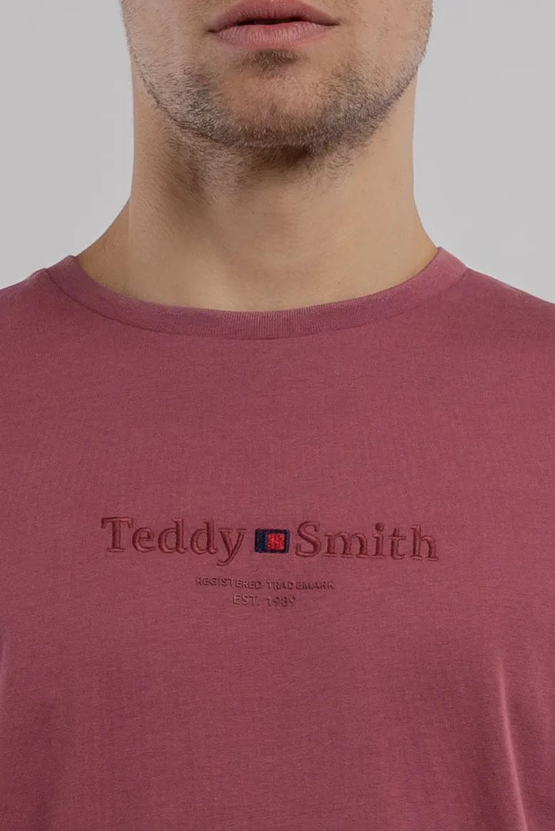 Teddy Smith T-Jim MC maglietta uomo lampone