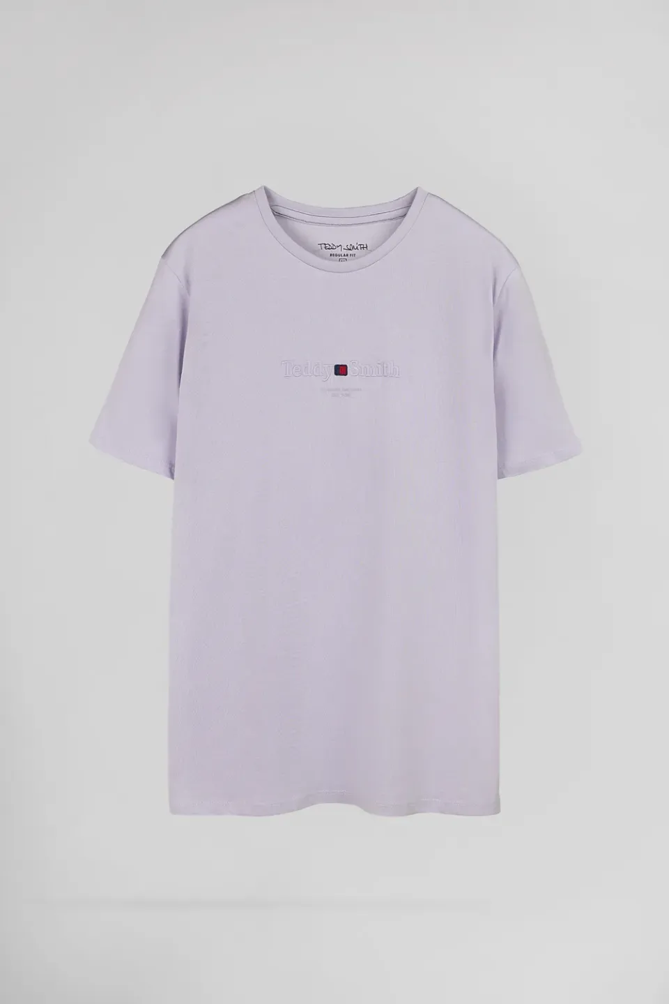 Teddy Smith T-Jim MC t-shirt uomo lilla ricamo