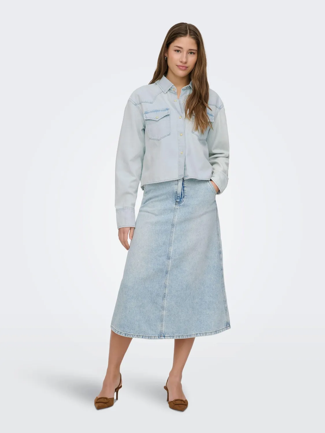 ONLY Onlmindy gonna jeans XL blu chiaro