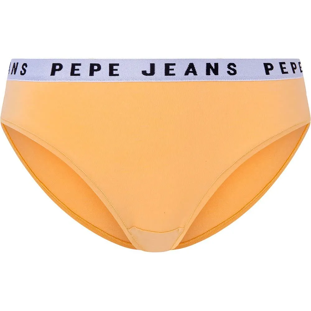 Pepe Jeans Solid slip bikini L arancione lavato cotone