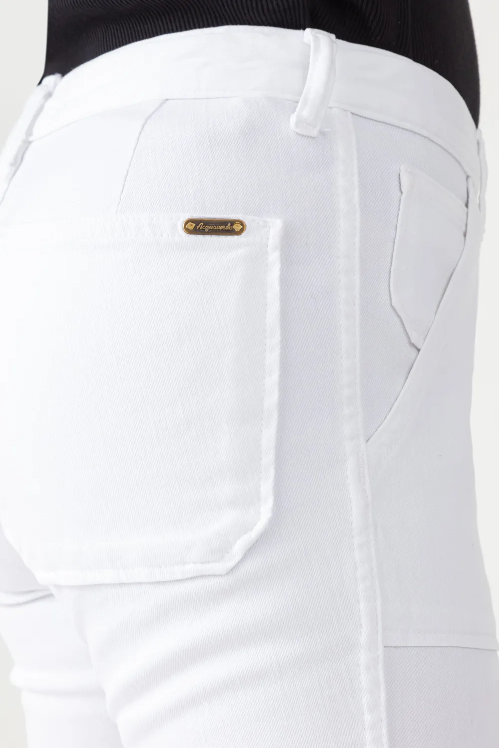 Acquaverde Pierce White pantaloni stretch caviglia