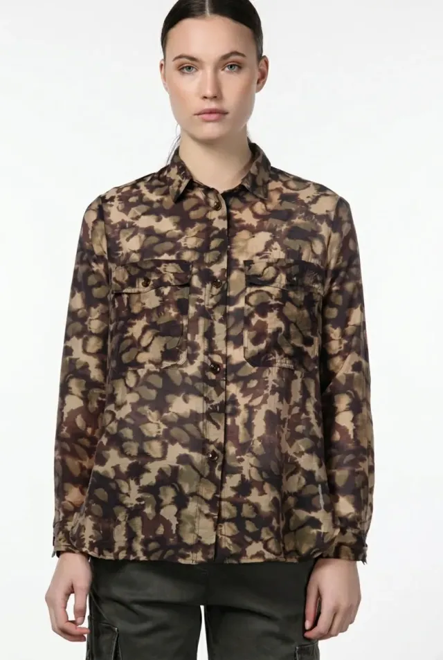 Mason's City Field camicia donna mussola camouflage ghiaccio