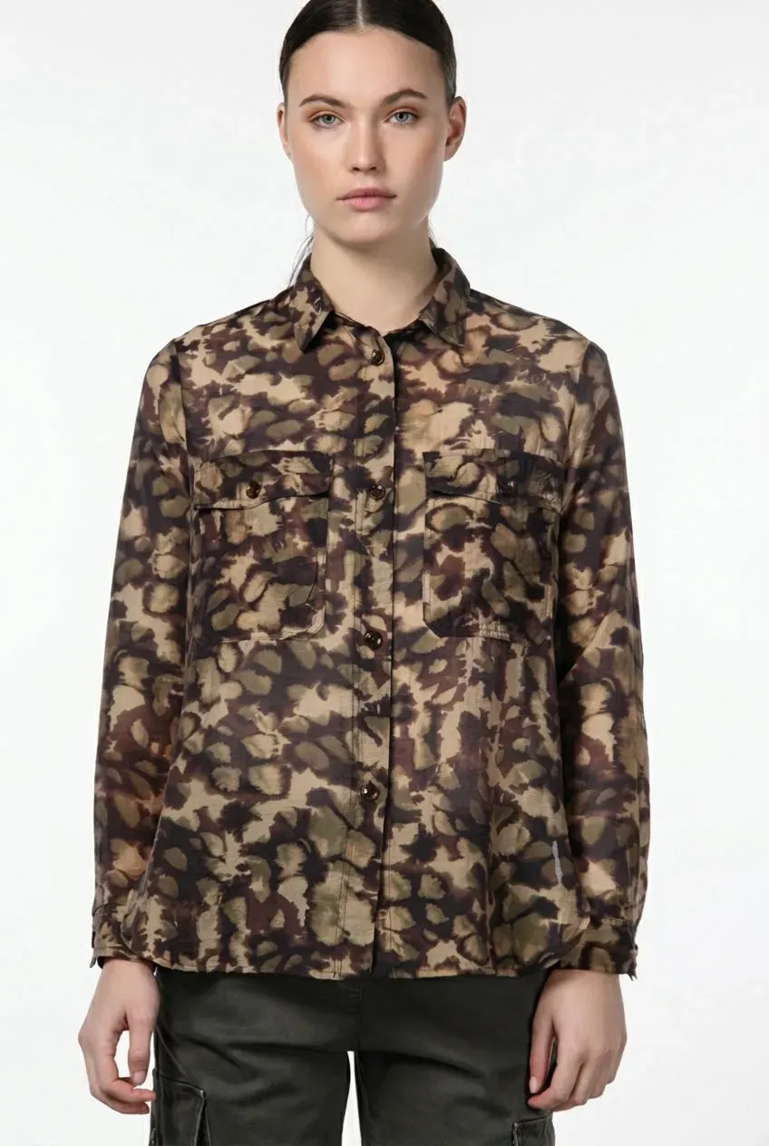 Mason's City Field camicia donna mussola camouflage ghiaccio