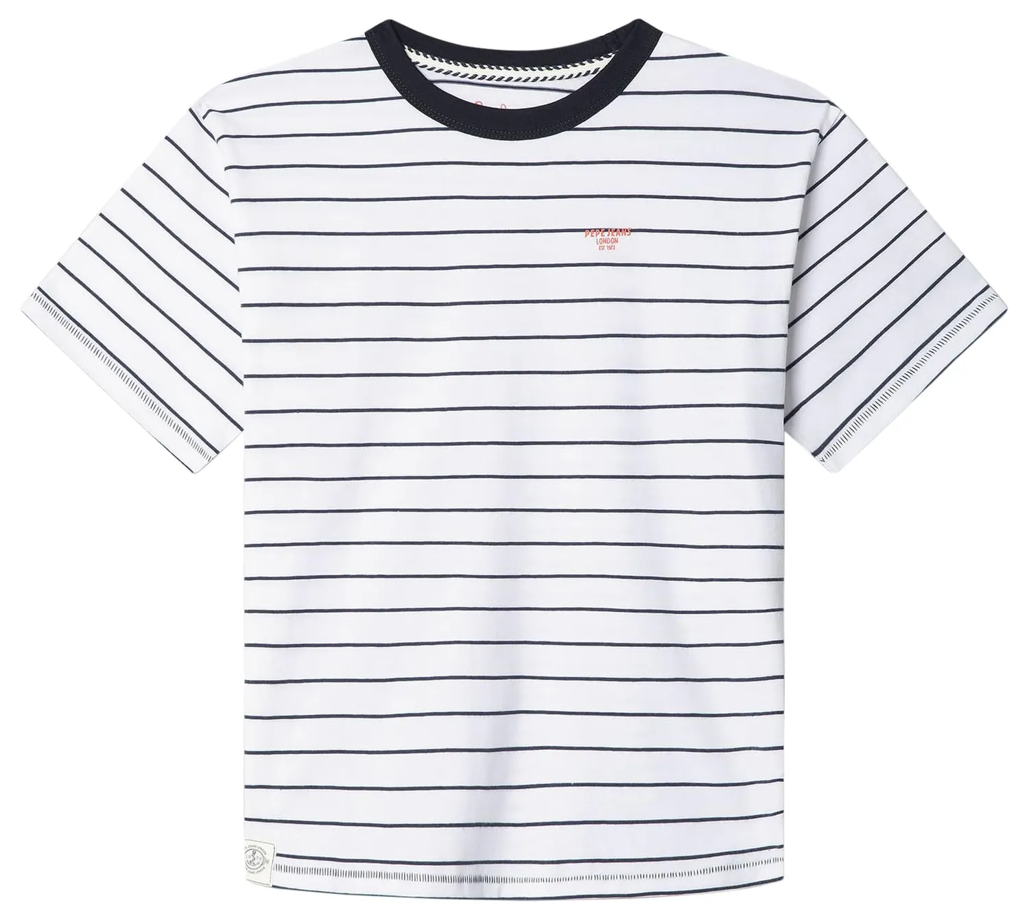 Pepe Jeans Greyson T-Shirt Bambino Bianca Righe