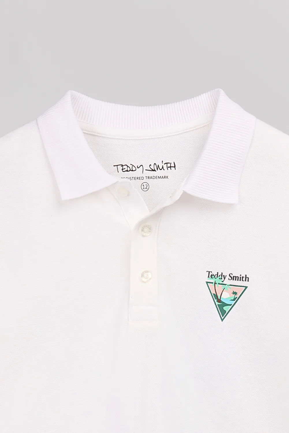 Teddy Smith P-Lary MC Polo Ragazzo Bianco Cotone