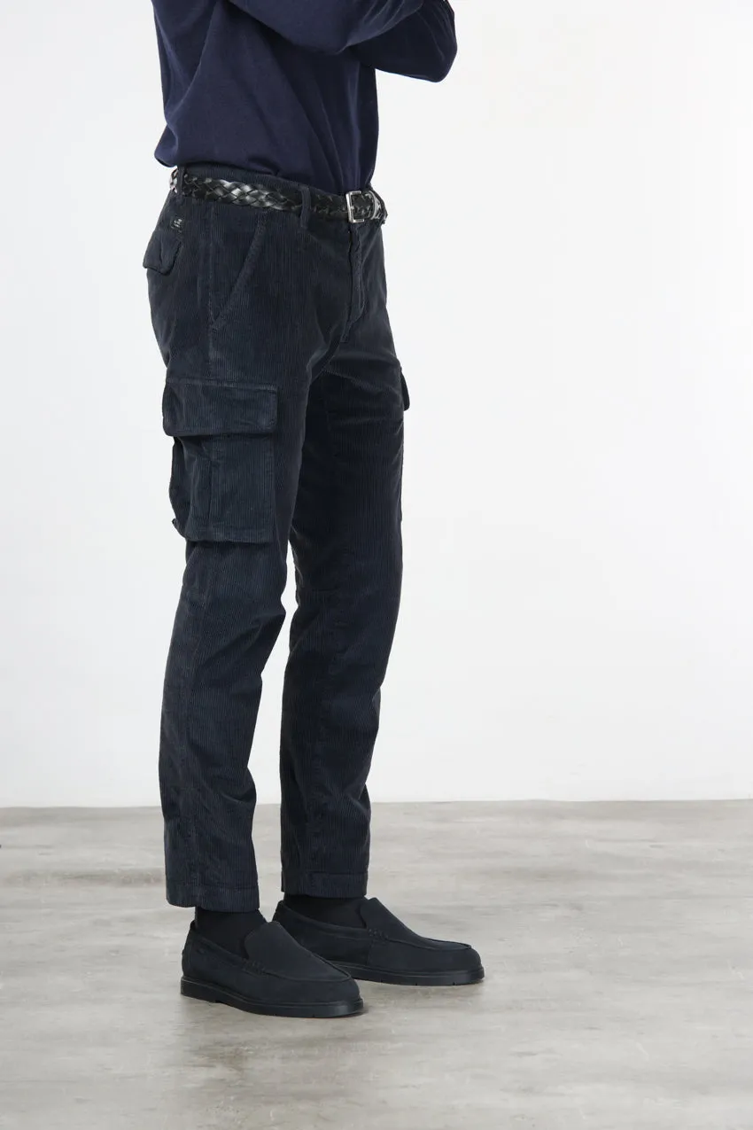 Mason's Chile cargo uomo blu notte velluto extra slim