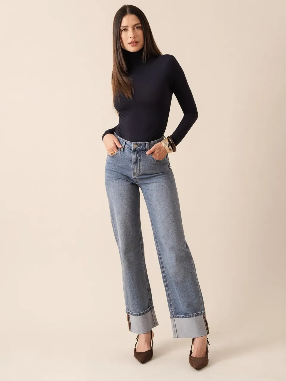 Oraije Sam jeans dritti blu vintage denim
