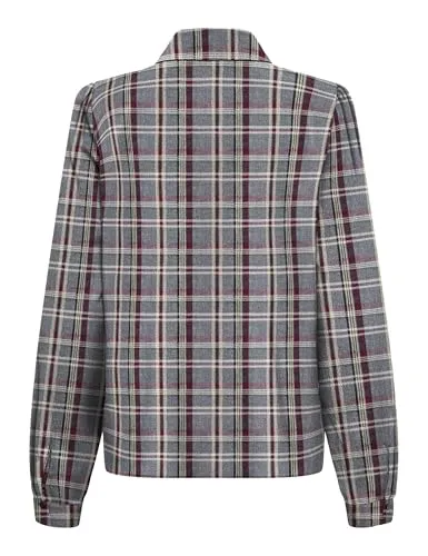ONLY Onlevia Check camicia volant M manica lunga