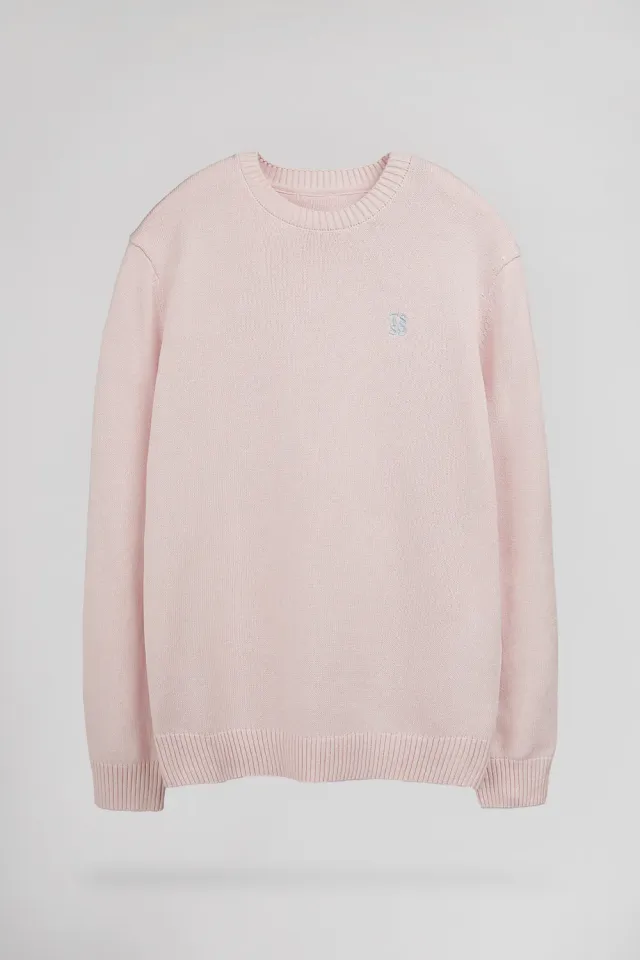 Teddy Smith P-Jimmy maglione girocollo rosa cotone