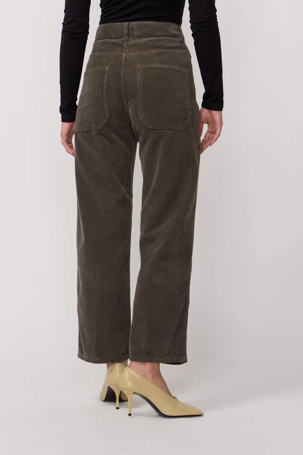 acquaverde Eddy pantaloni velluto verde muschio