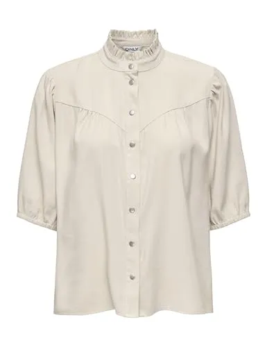 ONLY Onlaris Life 2/4 Camicia con Volant Peyote XS