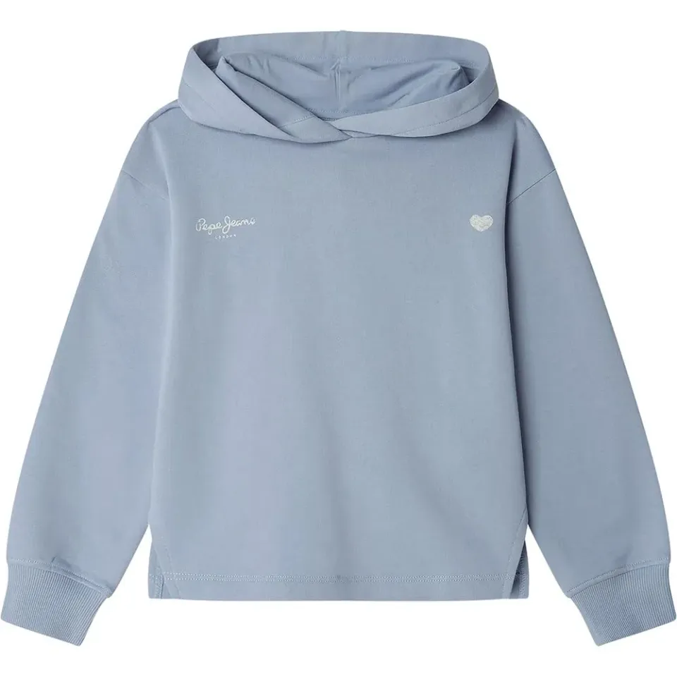 Pepe Jeans Anne felpa bambina con cappuccio spacco laterale