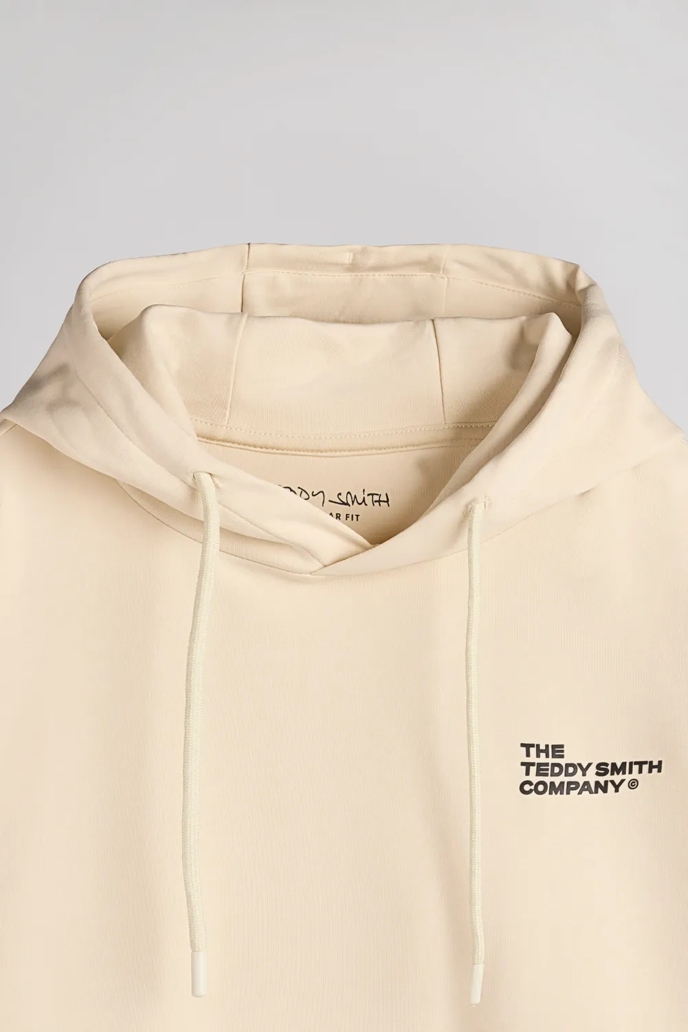Teddy Smith S-Company Hoody Felpa Uomo Crema Cappuccio