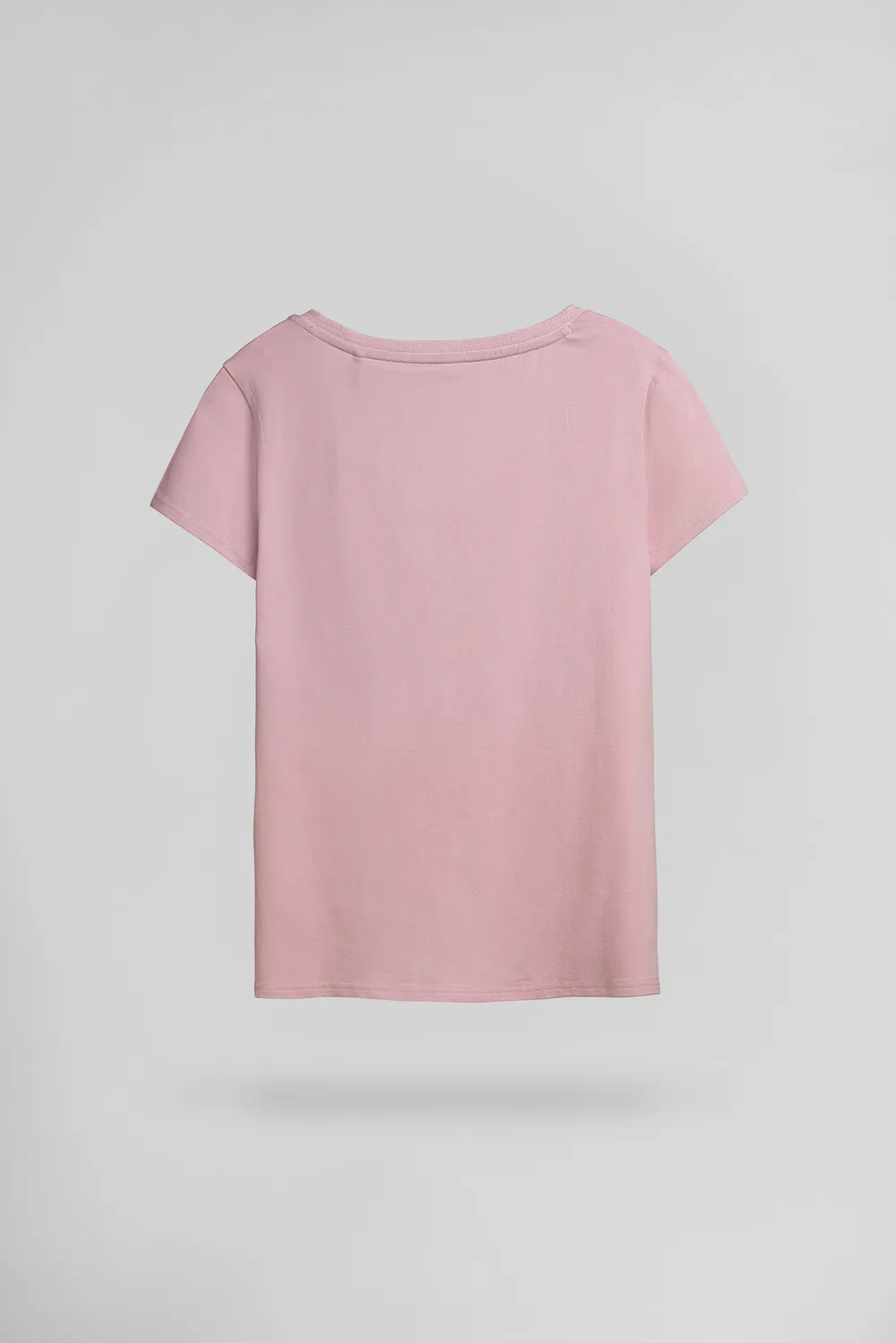 Teddy Smith T-Mia MC t-shirt scollo V rosa donna