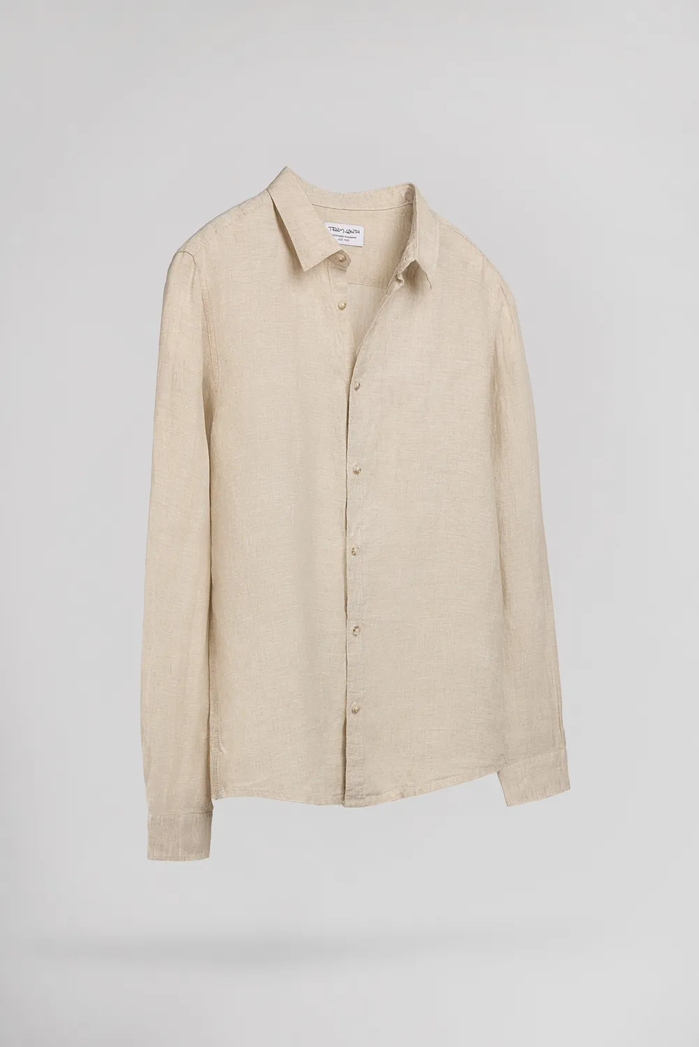 Teddy Smith C-Linen ML Camicia Uomo Beige 100% Lino