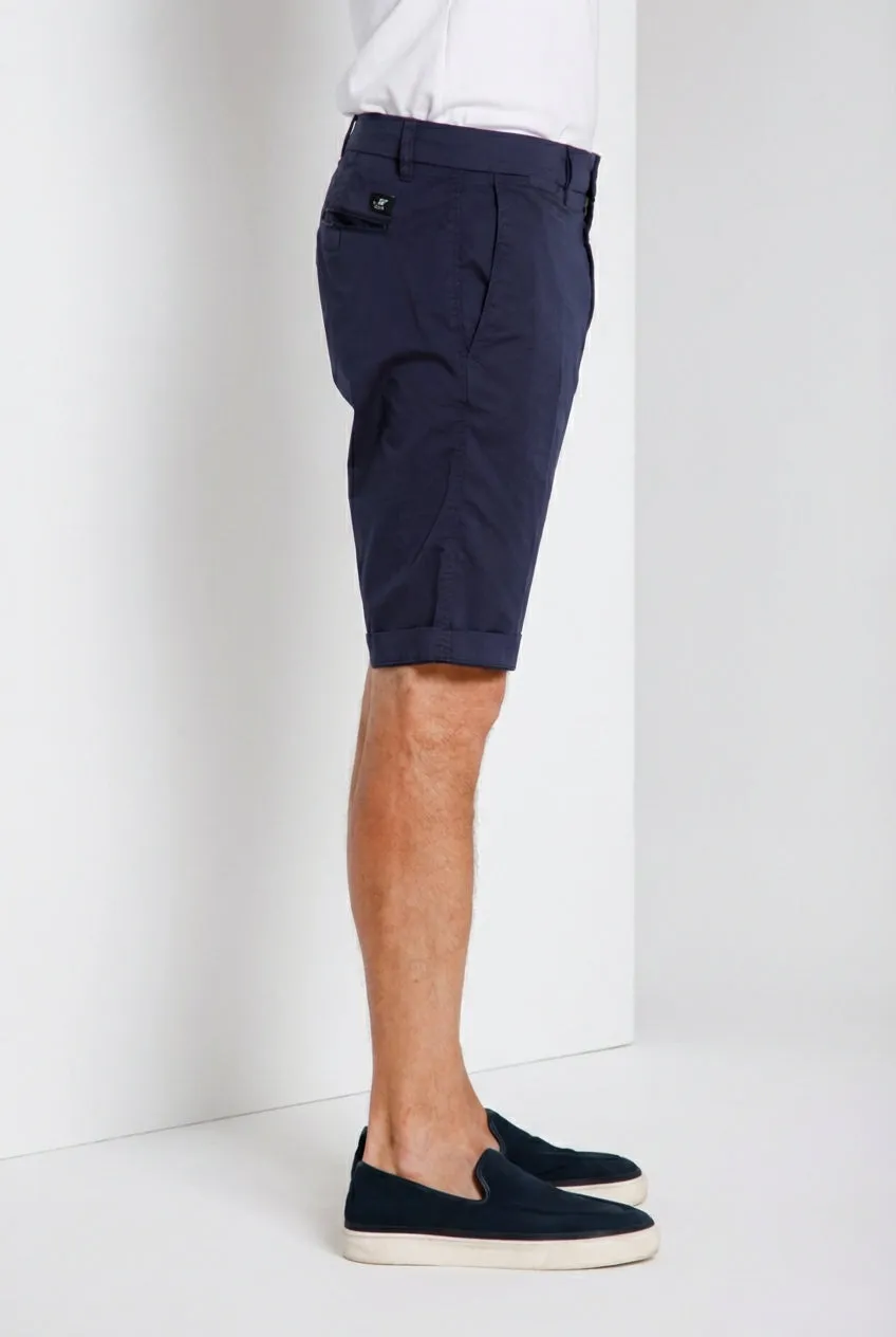 Mason's London bermuda chino blu navy regular gabardina