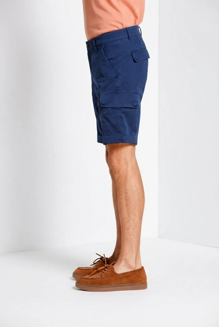 Mason's Chile bermuda cargo uomo blu royal slim fit
