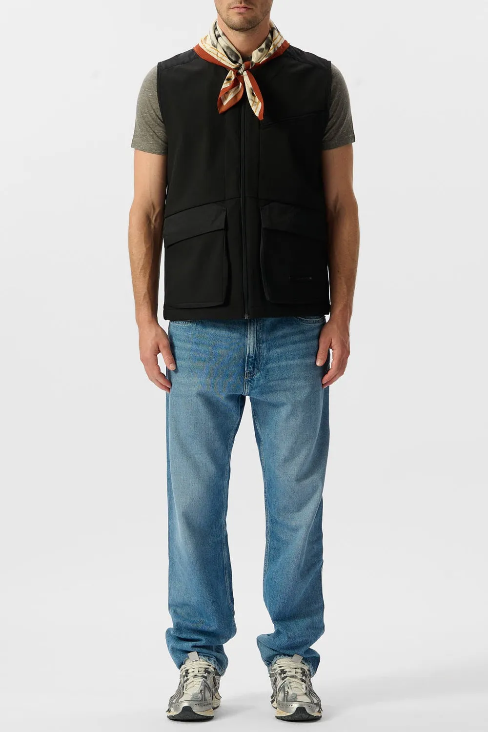 Teddy Smith B-Ester gilet smanicato nero con tasca petto