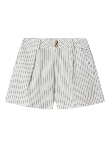Pepe Jeans Izzy Shorts pantaloncini bambina 14 anni lino a righe