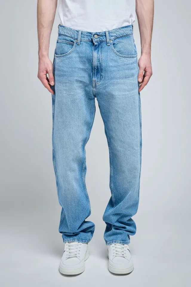 Teddy Smith Memphis Straight jeans uomo indigo chiaro L32 cotone