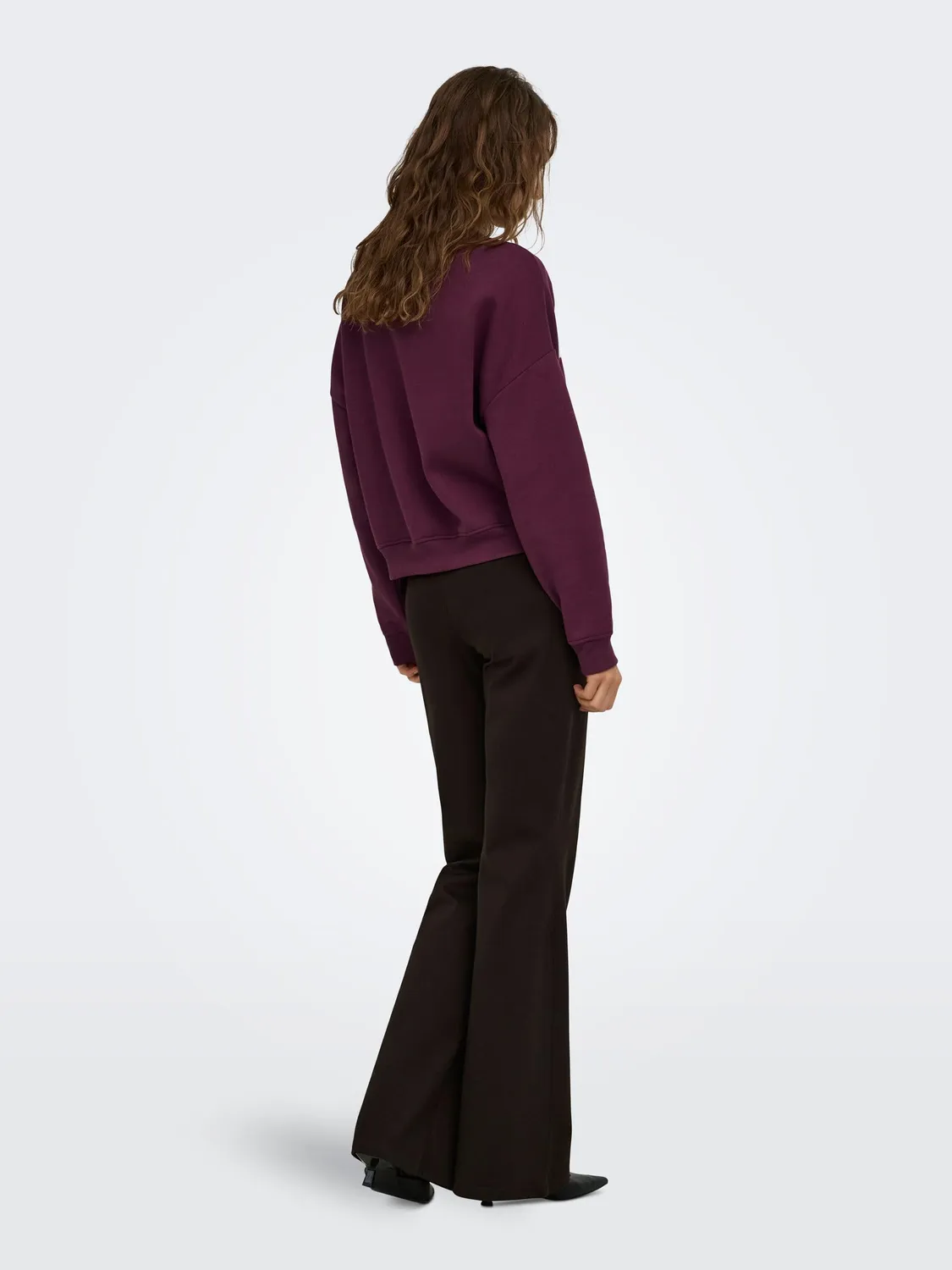ONLY Onlsweat felpa donna girocollo tinta unita
