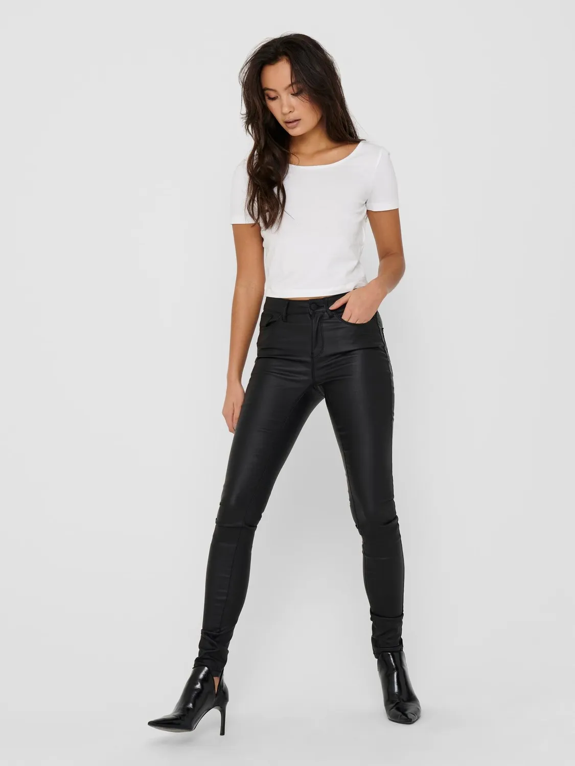 Only Shape skinny jeans donna M/L30 blu scuro vita alta