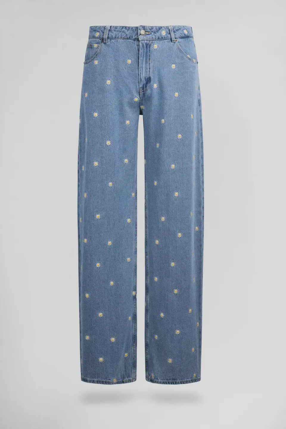 Teddy Smith Tomboy jeans dritto Flower ricamo donna